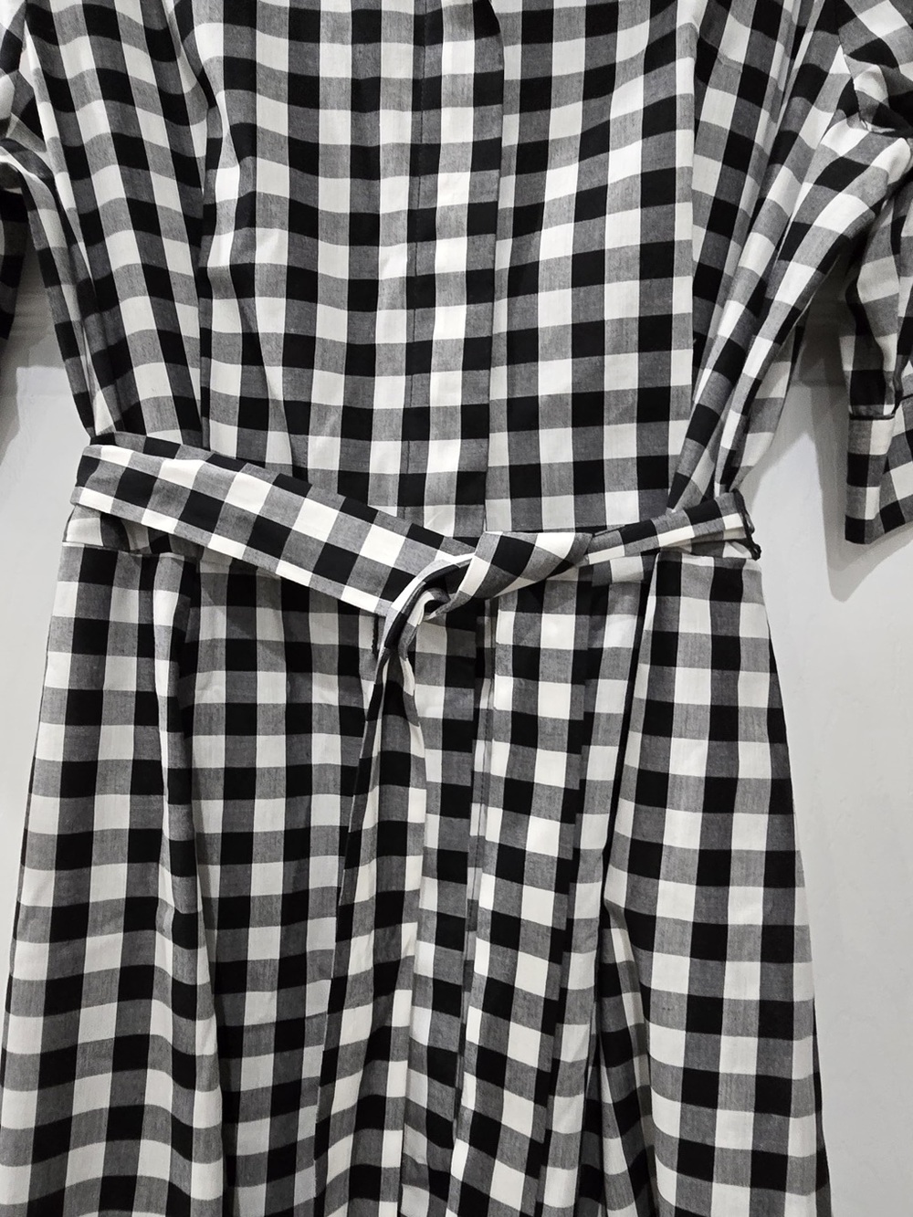 Calvin Klein Black and White Gingham Maxi Shirt Dress Size 10 - Picture 3 of 9